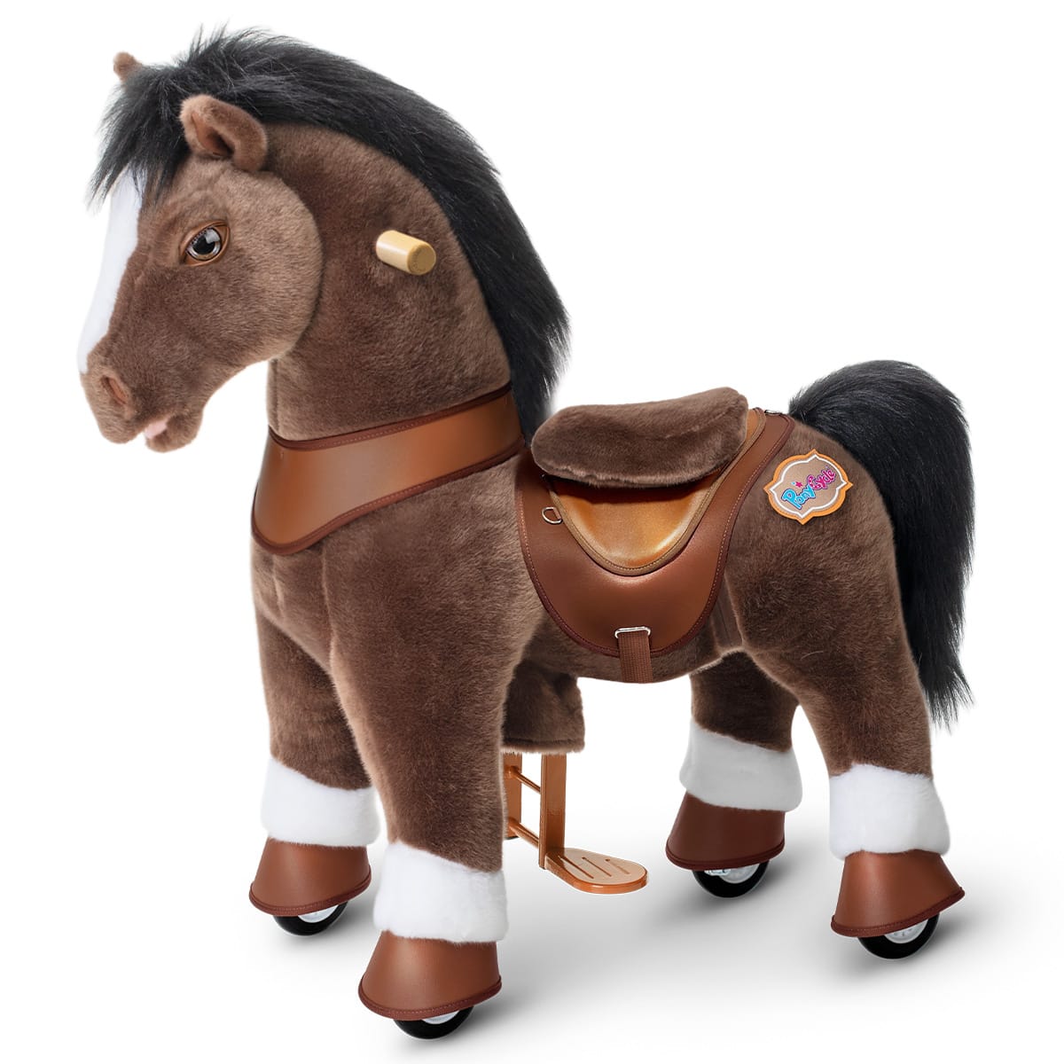 Model Y Chocolate Brown Horse Rideable Toy For Age 3-4