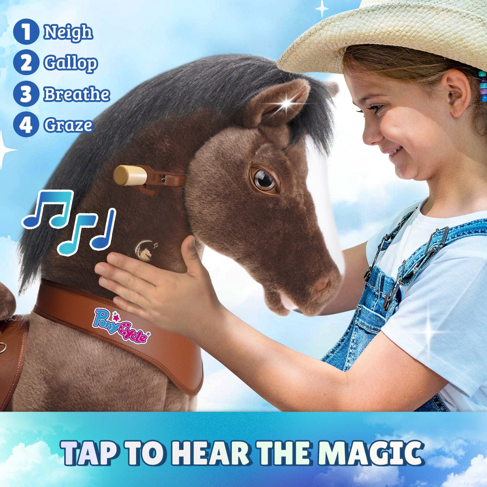 Model Y Chocolate Brown Horse Rideable Toy For Age 4-7