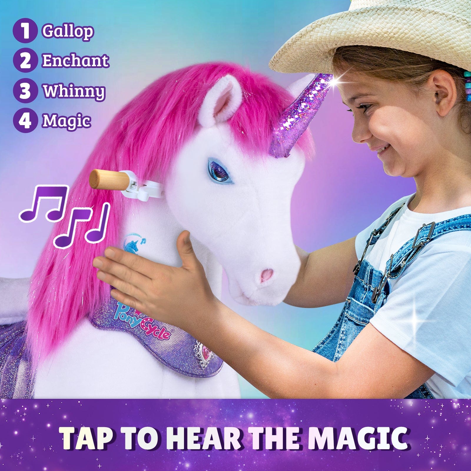 Model Y® Unicorn Ride-on Toy Age 3–4 – Pink/purple