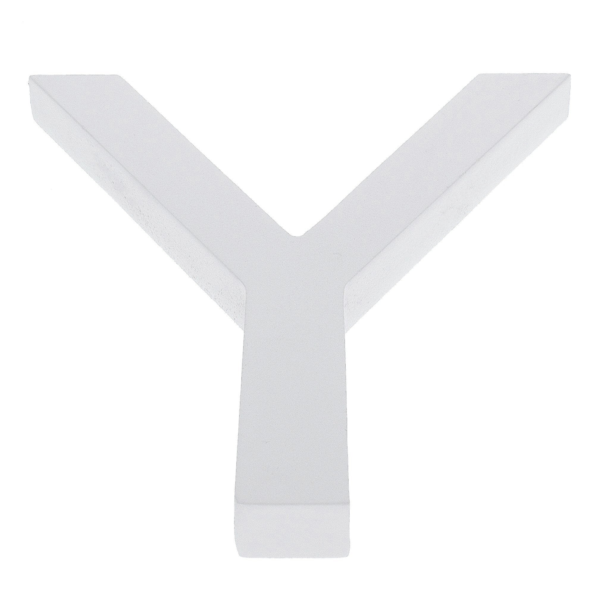 Arial Font White Painted Mdf Wood Letter Y (6 Inches)