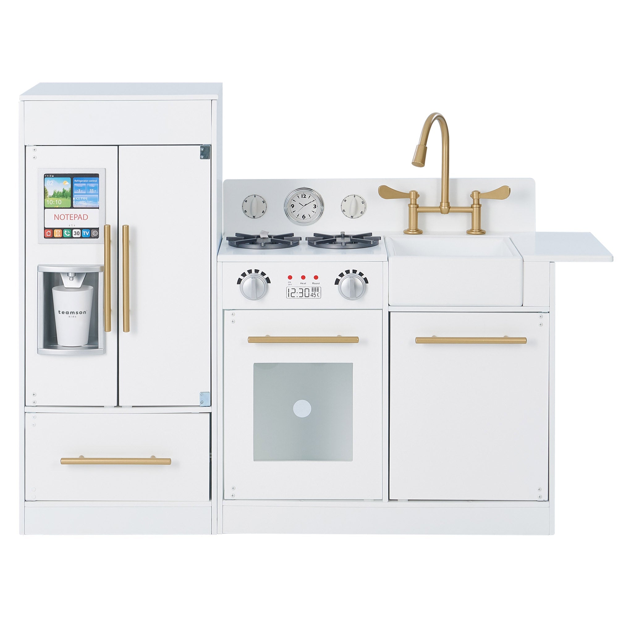 Little Chef Charlotte Modern Play Kitchen, White/gold