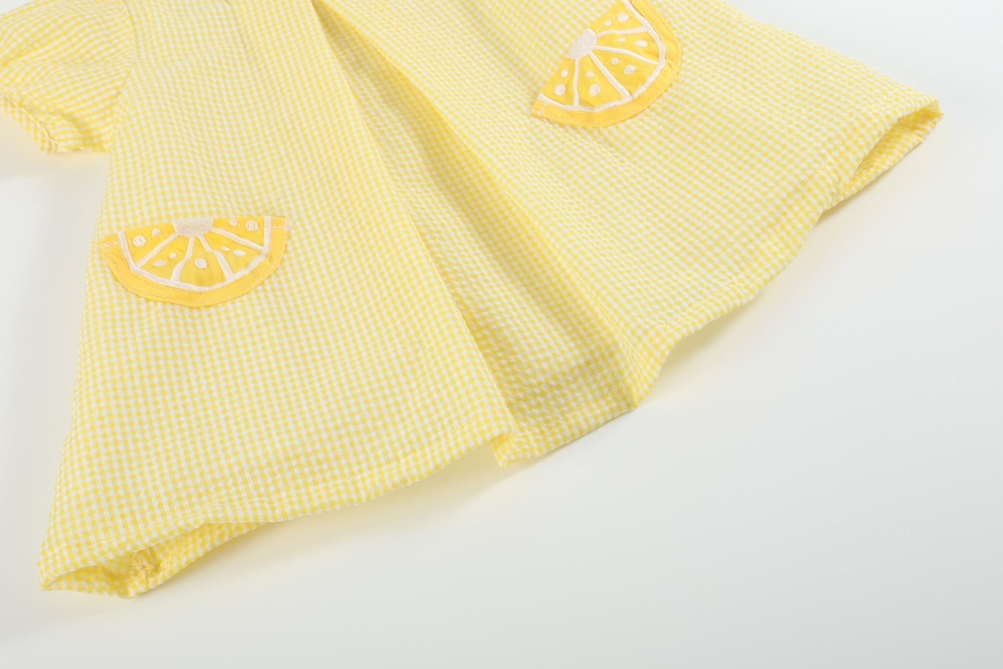 Yellow Lemon Dress And Panty Cover Set