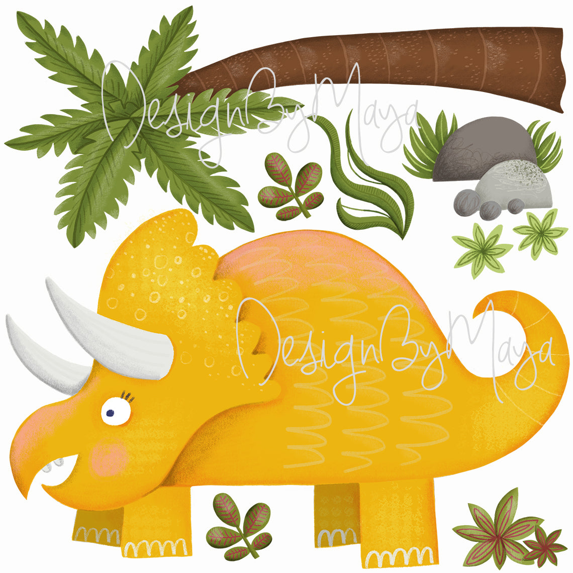 Dinosaur Decals - Fabric Nursery Wall Art Decals