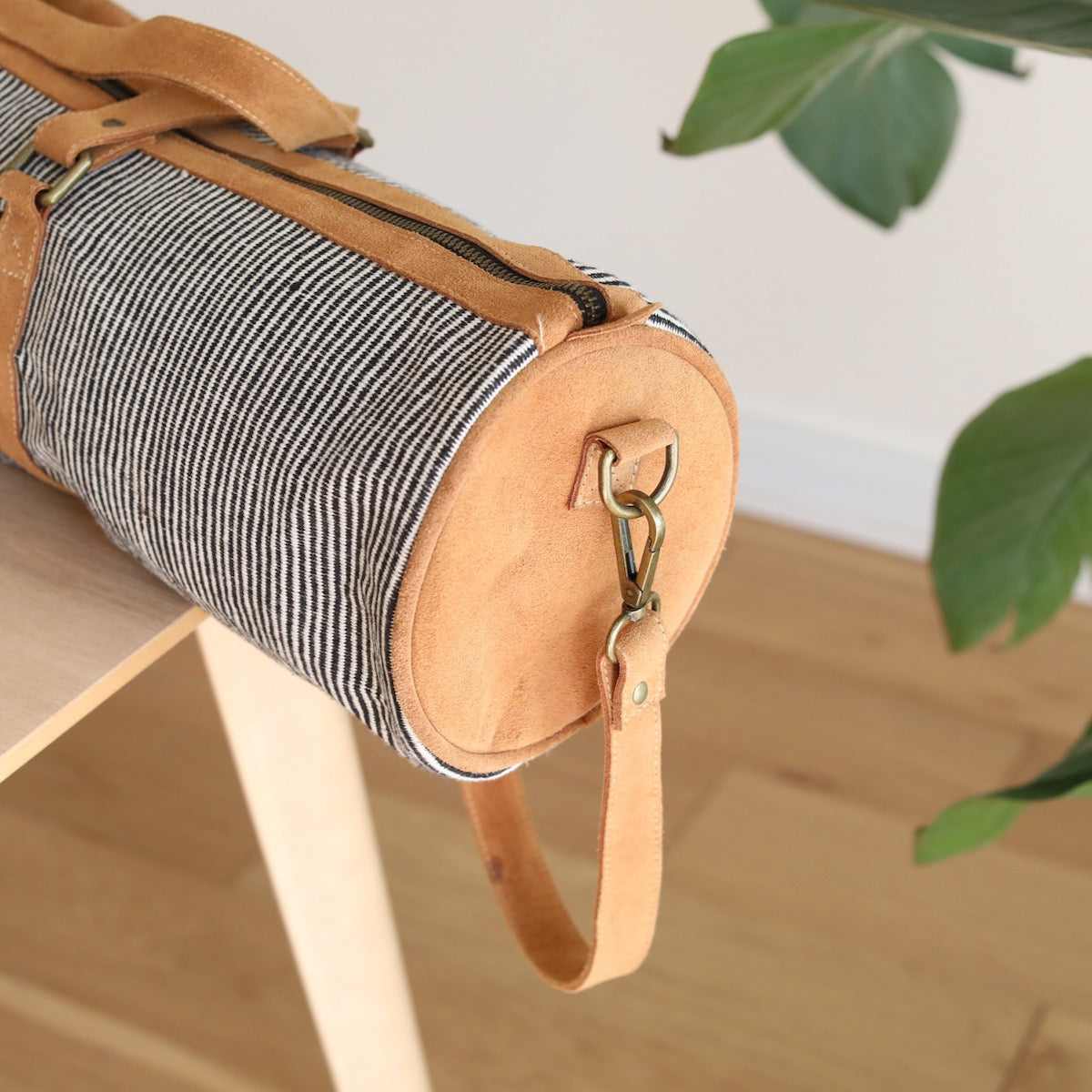 Woven Yoga Mat Bag - Black Stripe