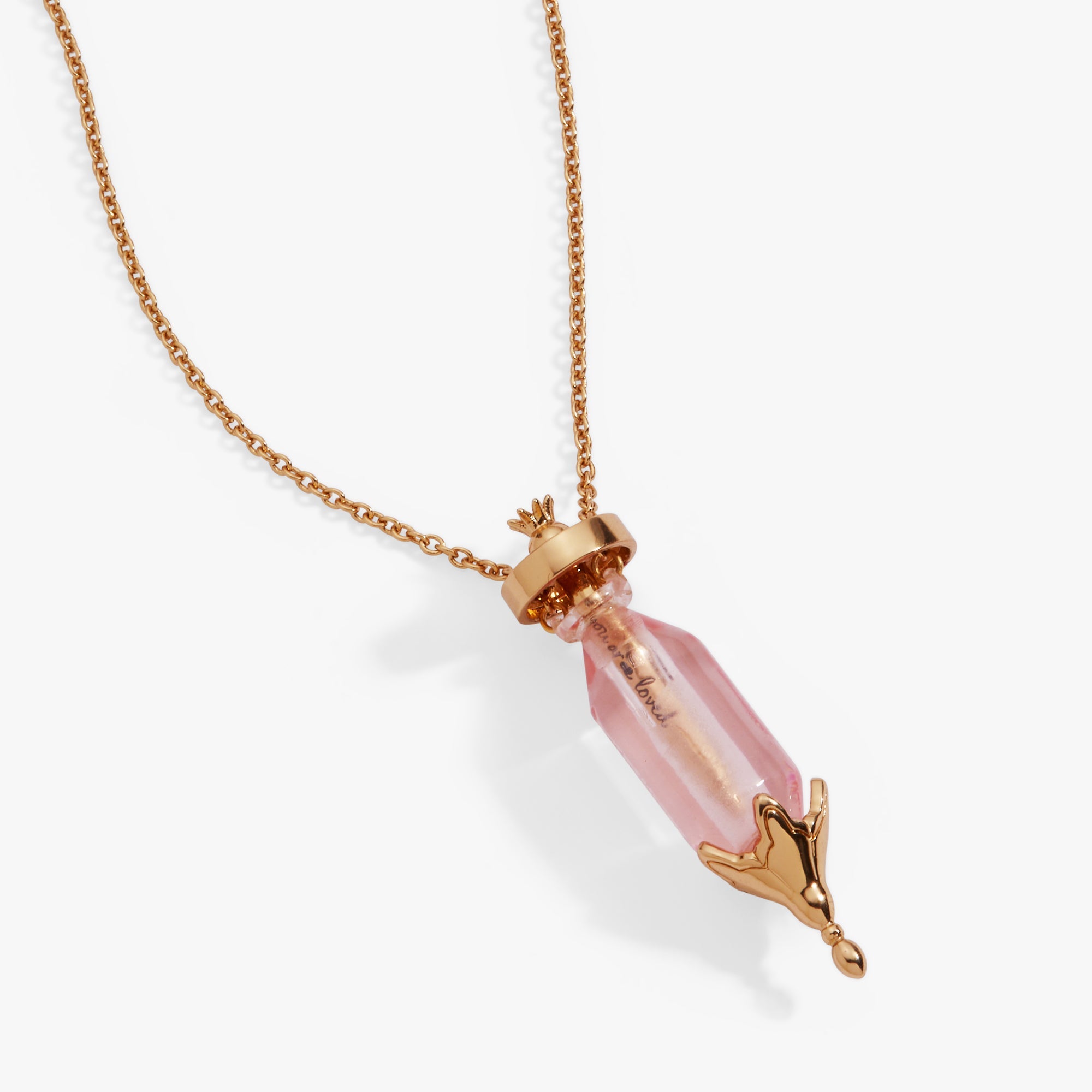 'you Are Loved' Potion Bottle Slider Necklace