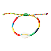 Rainbow Cowrie Shell Bracelet