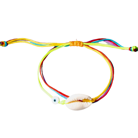 Multicolor Thread Shell Bracelet