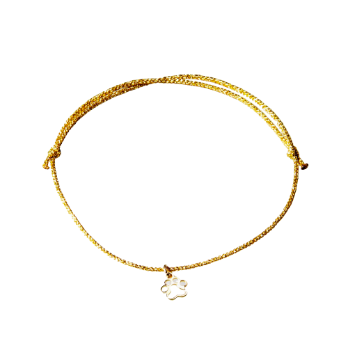 Kids Gold Paw Print Charm Bracelet