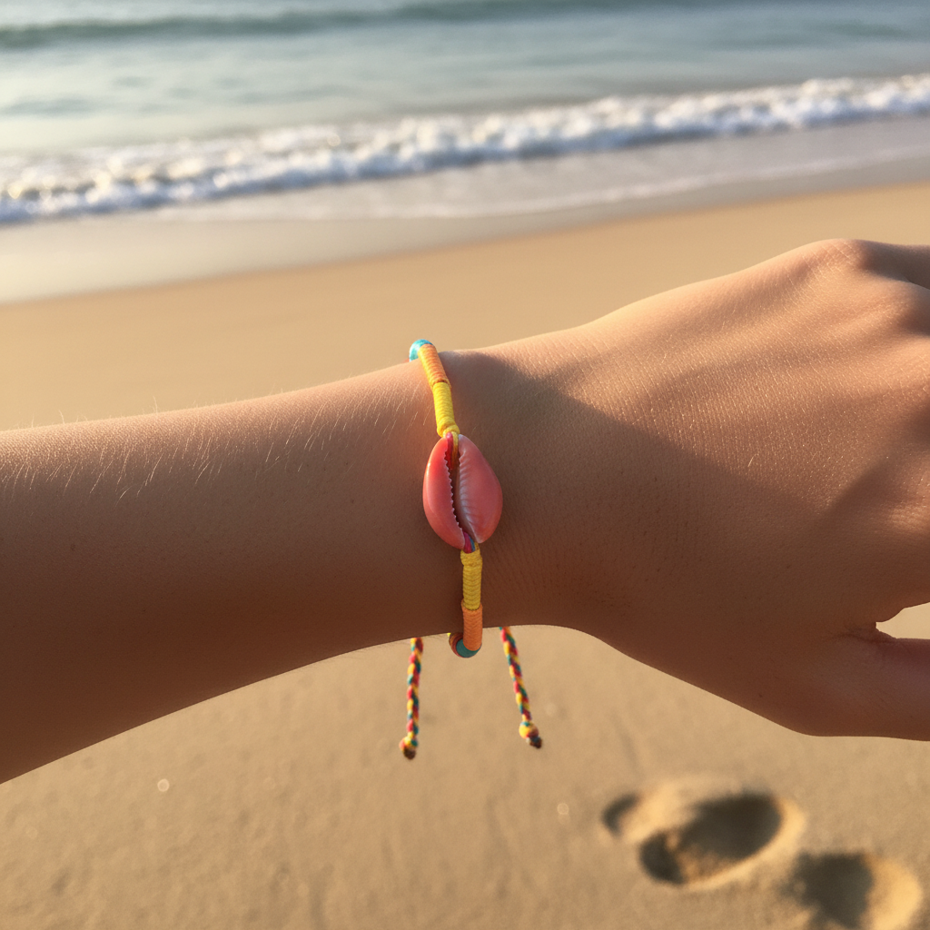 Salmon Candy Shell Bracelet