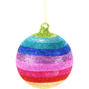 Glitter Rainbow Ball Ornament
