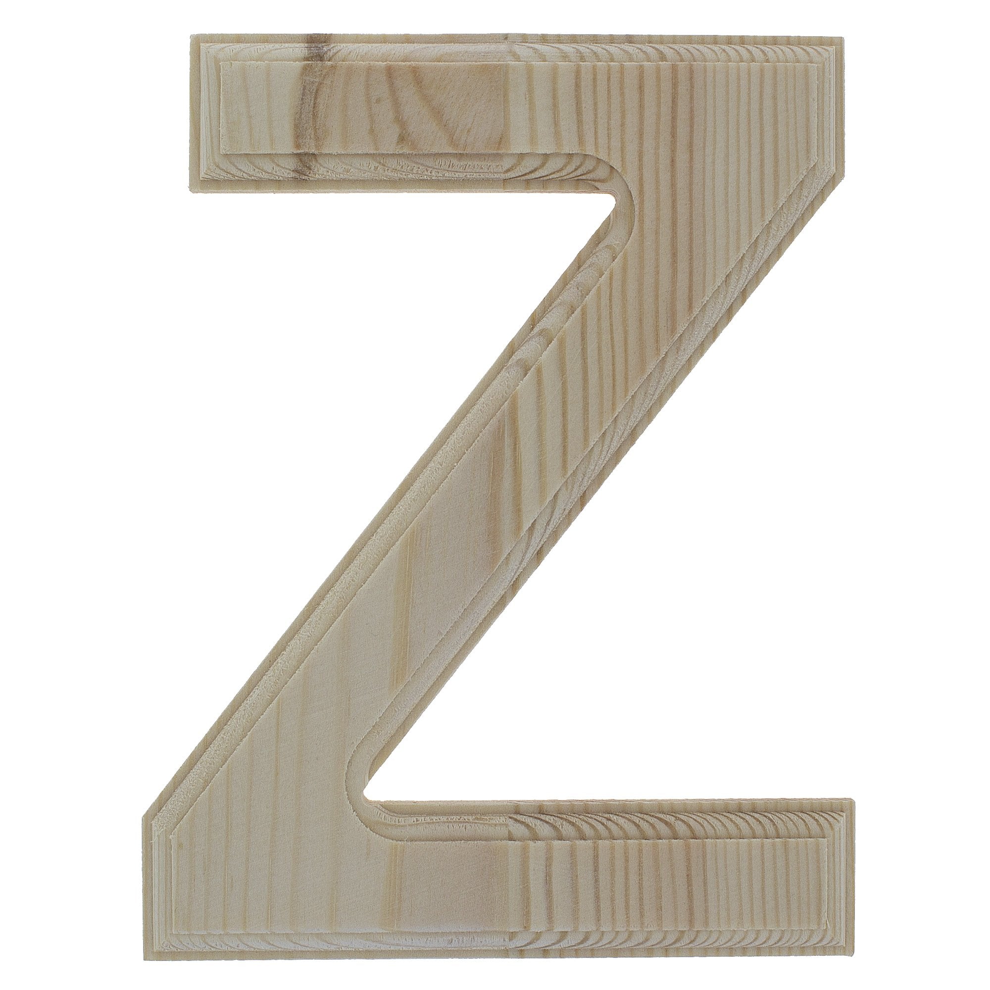 Unfinished Wooden Arial Font Letter Z (6.25 Inches)