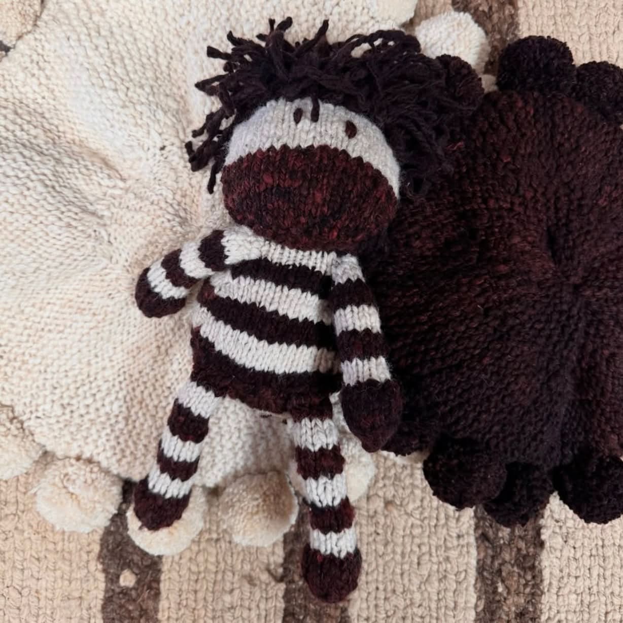Wool Knit Buddy  | Zachary The Zebra