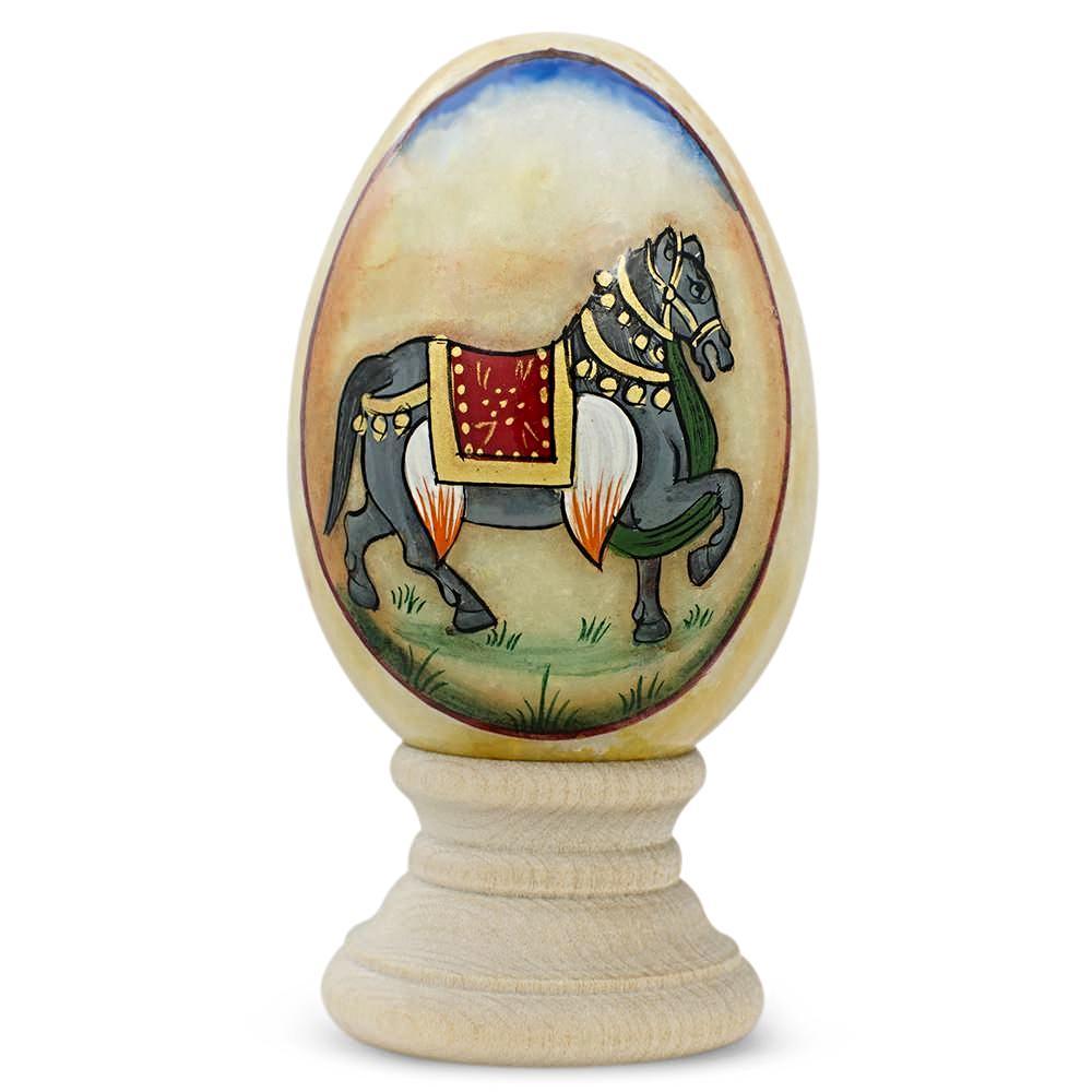 Royal Horse Marble Stone Easter Egg