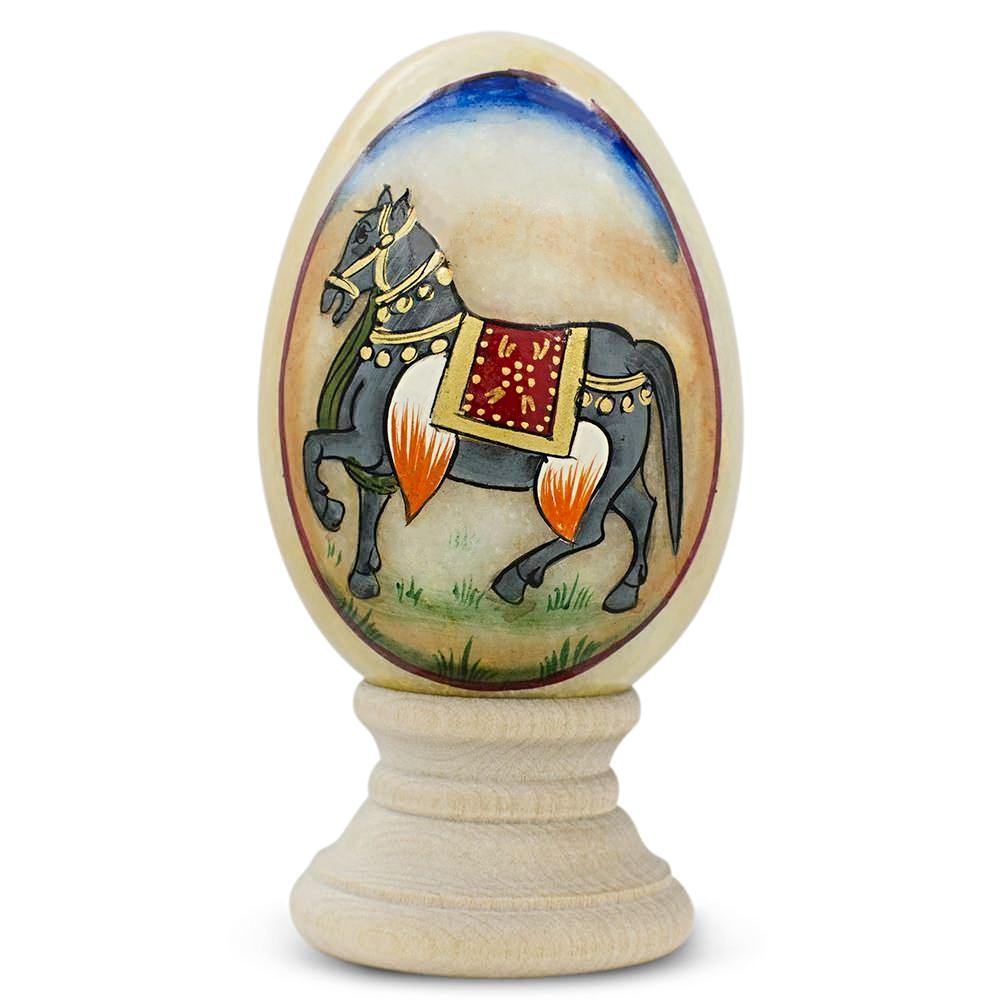 Royal Horse Marble Stone Easter Egg