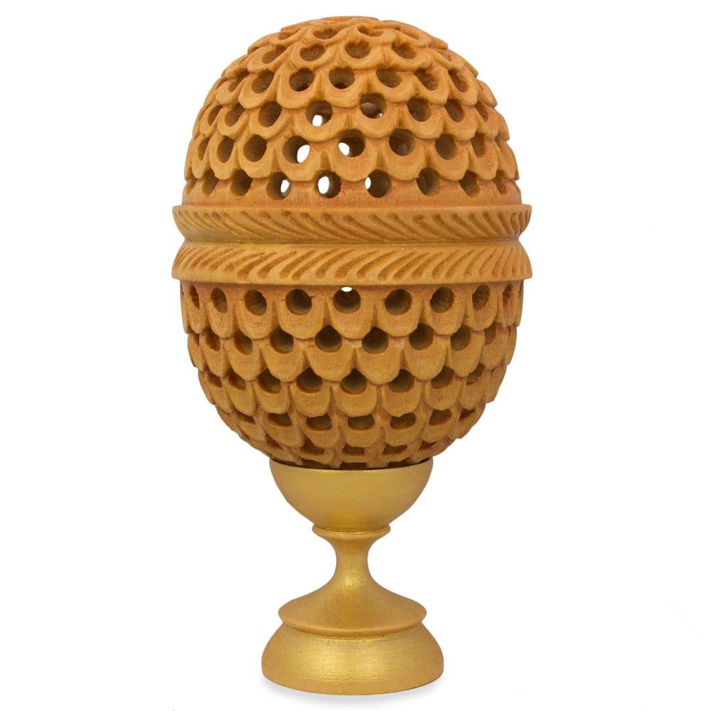 Hand Carved Hollow Wooden Easter Egg