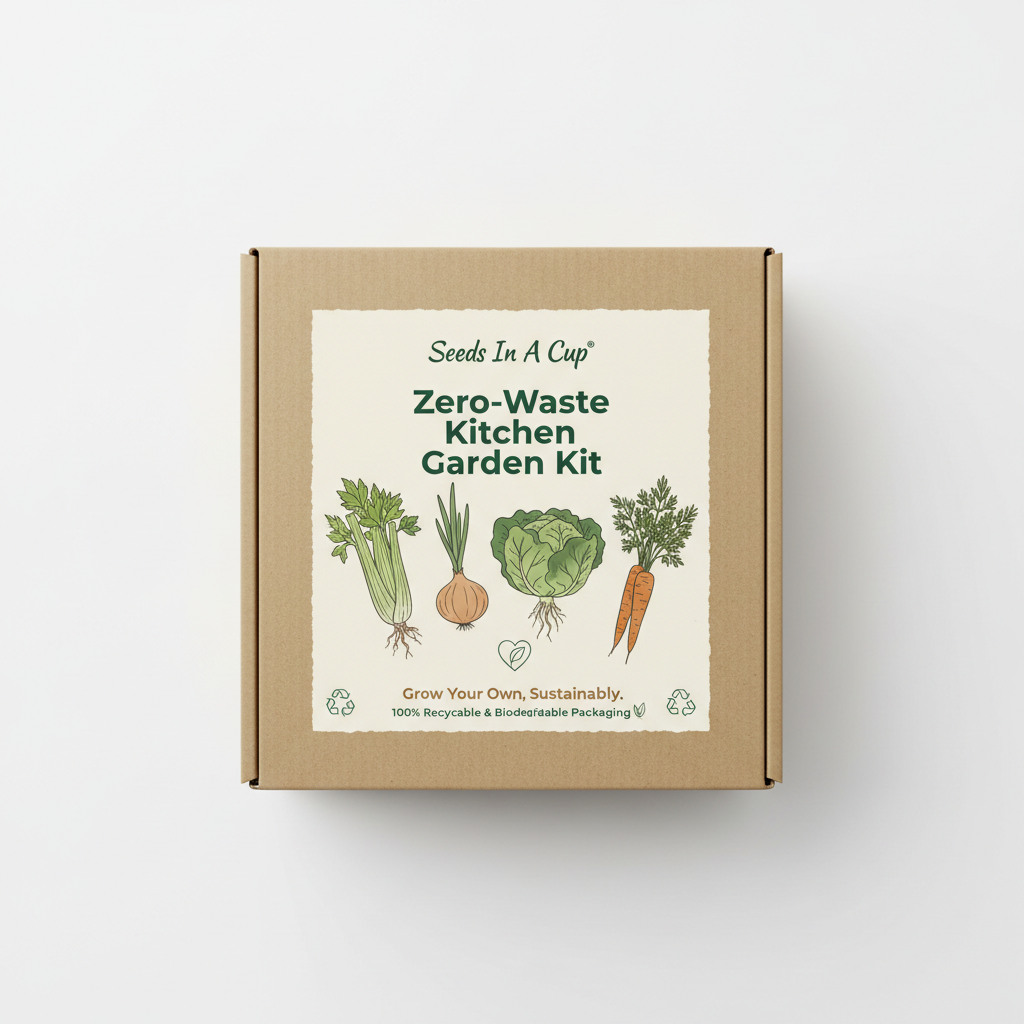 Zero-waste Kitchen Garden Kit | Celery, Onion, Lettuce & Carrot |