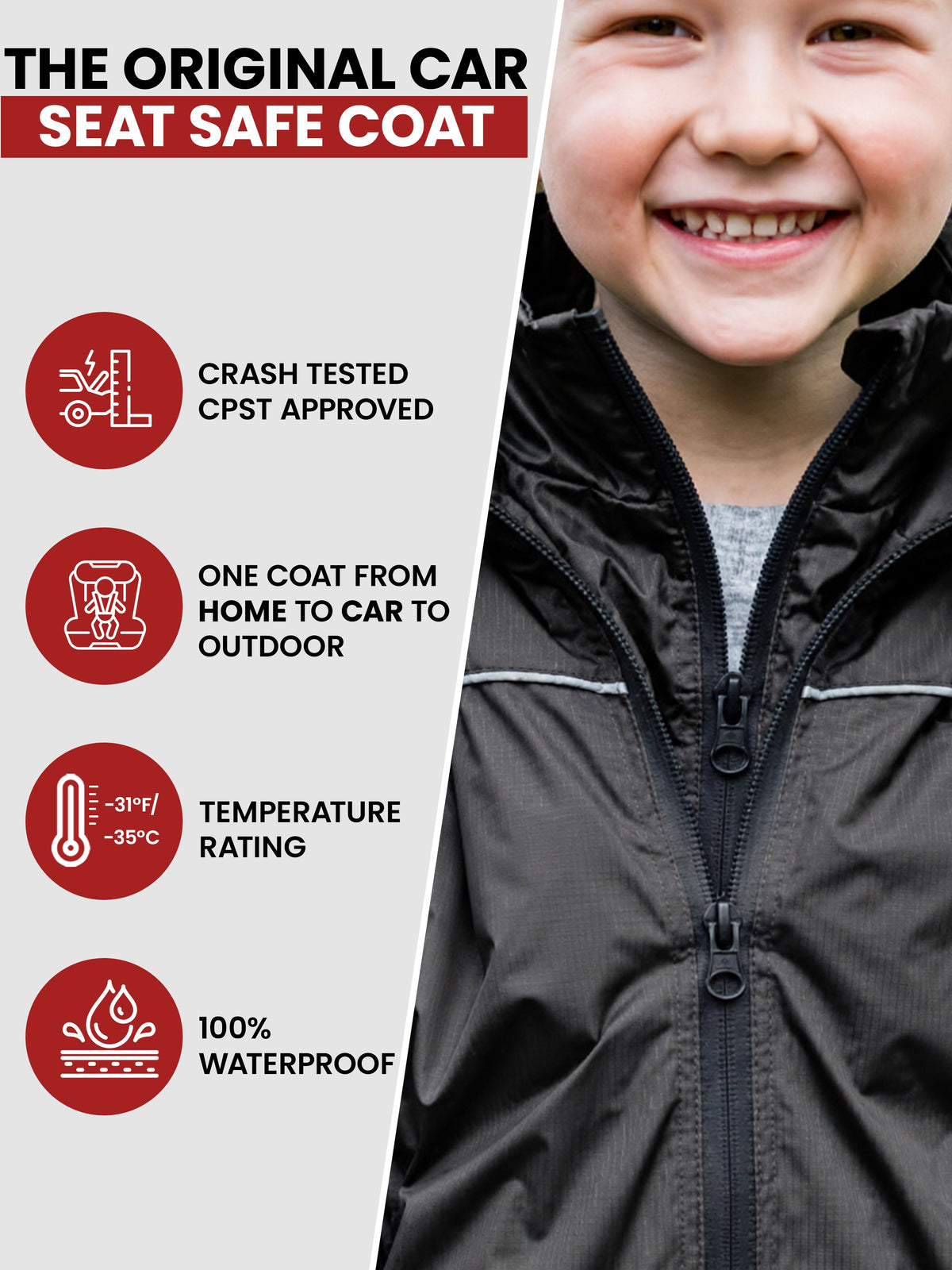 Car Seat Coat | The Road Coat Arctic - Black