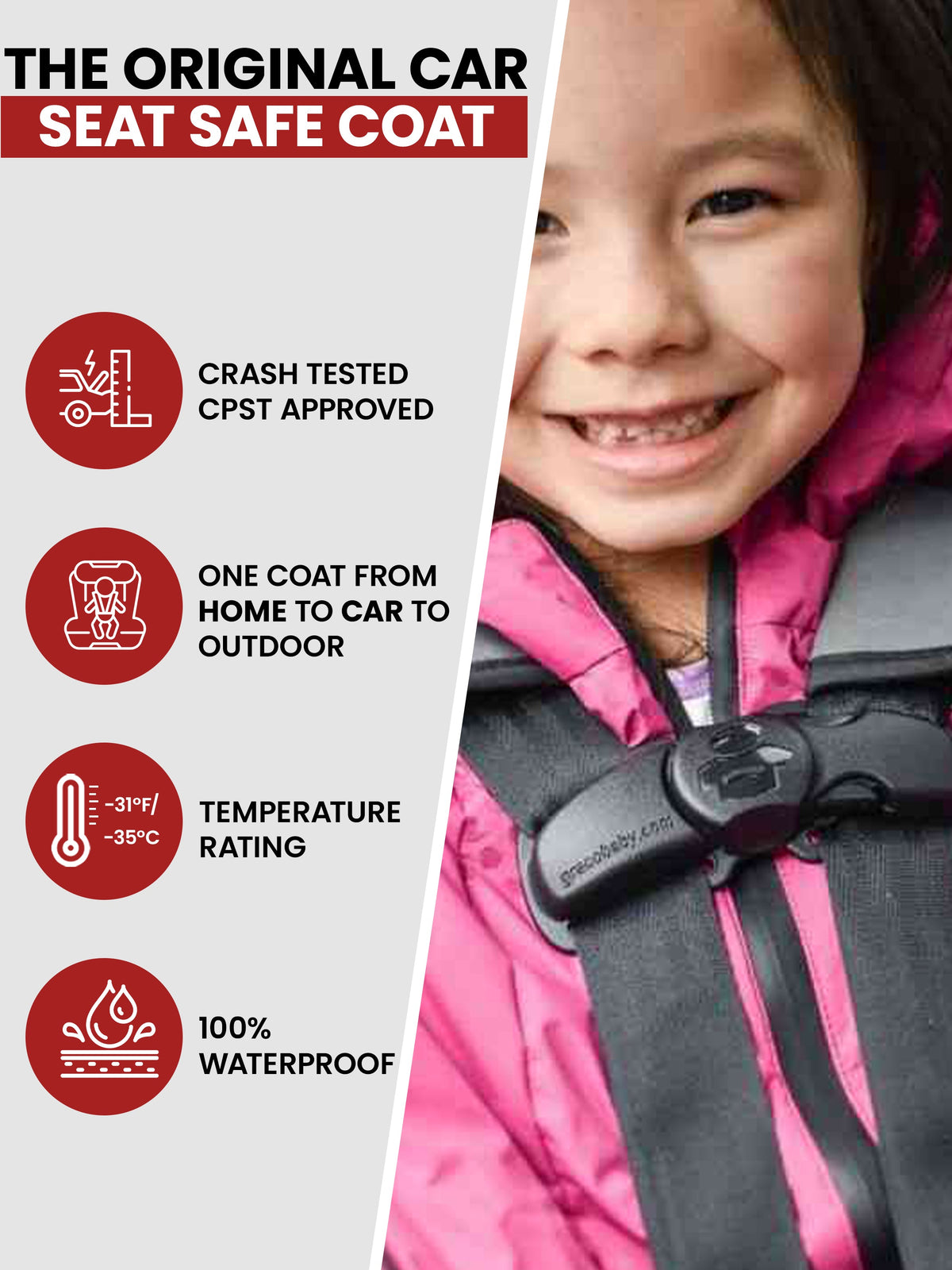 Car Seat Coat | The Road Coat Arctic - Fuchsia
