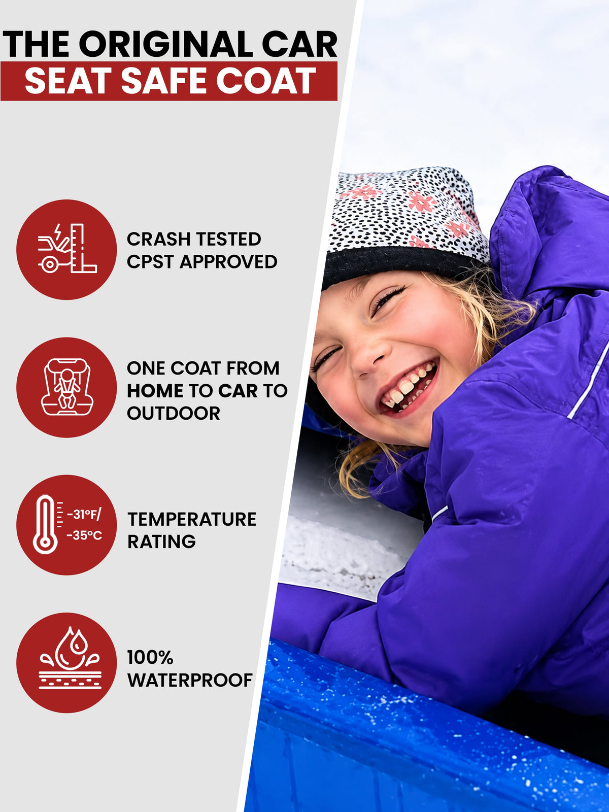 Car Seat Coat | The Road Coat Arctic - Purple