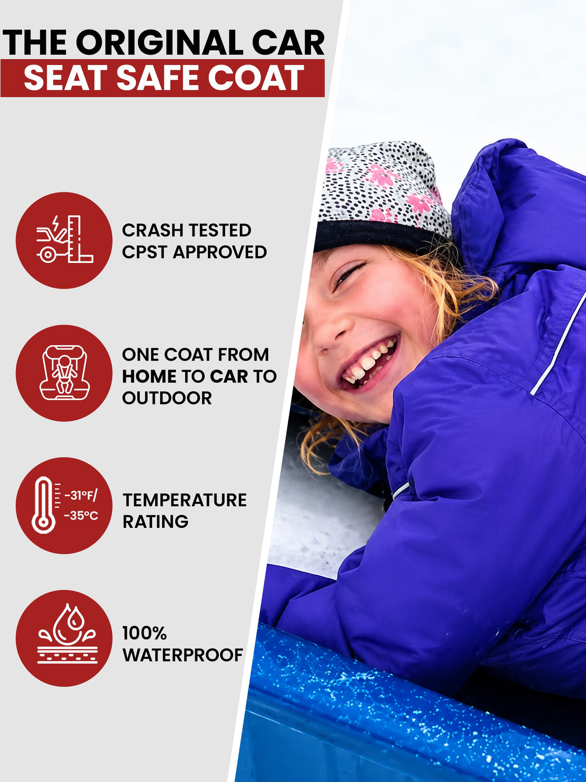 Car Seat Coat | The Road Coat Arctic - Royal Blue