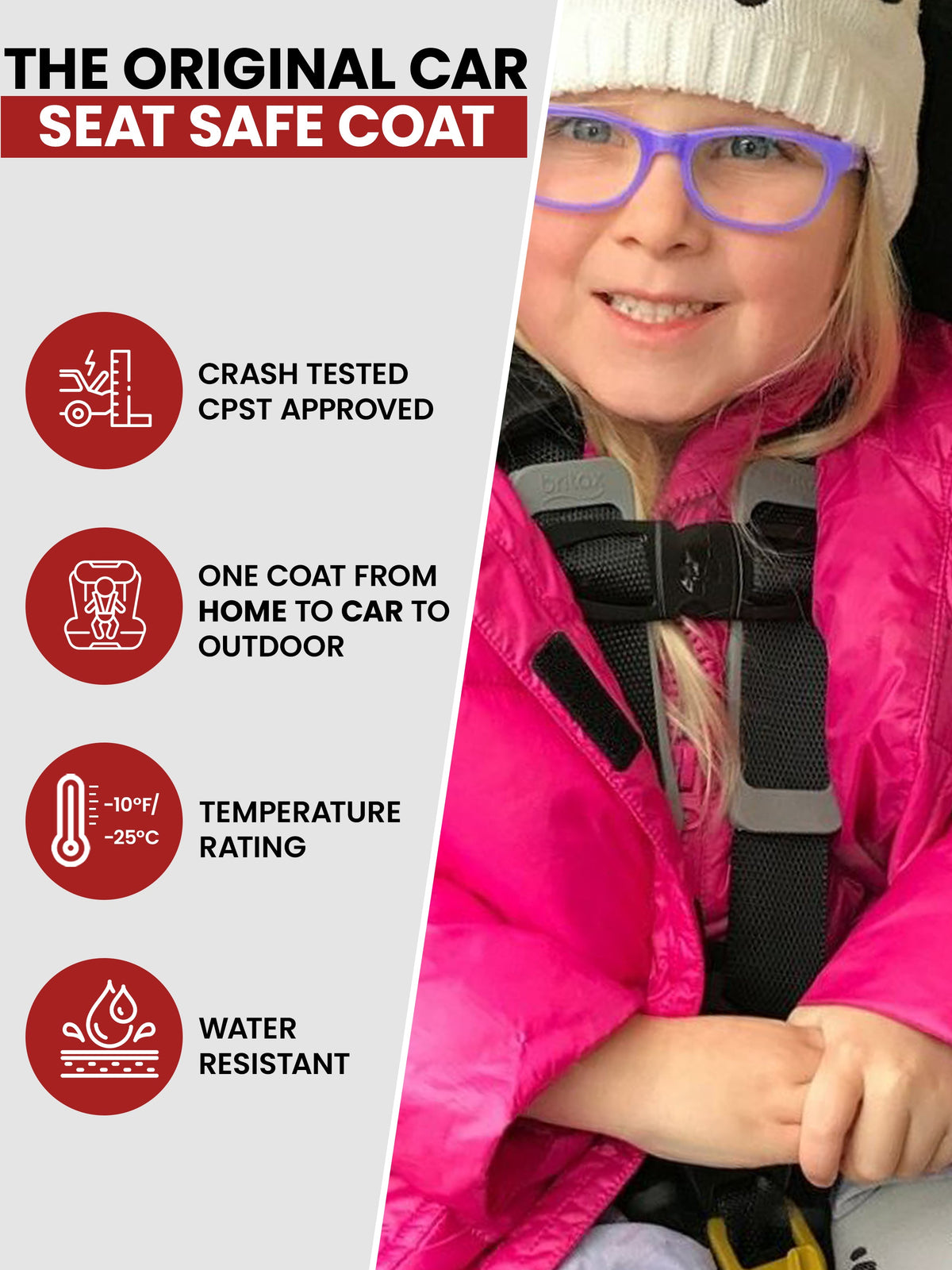 Car Seat Coat | The Road Coat Vegan - Fuchsia