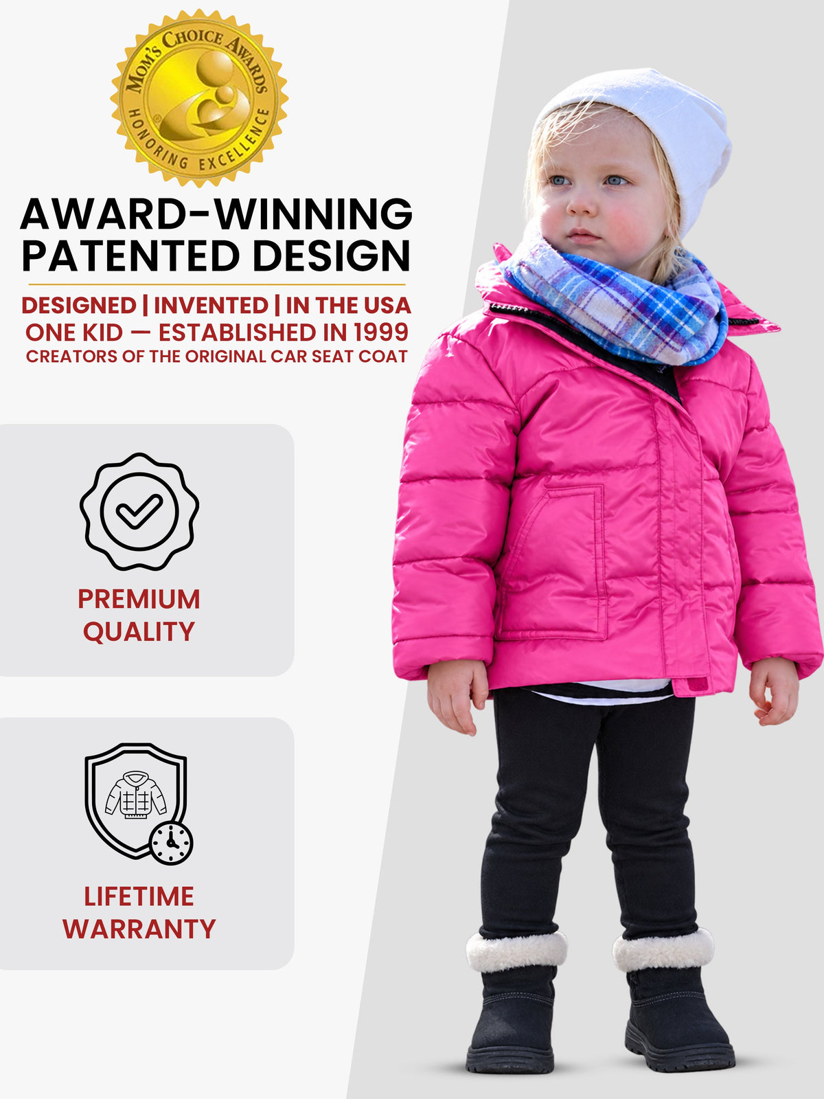 Car Seat Coat | The Road Coat Vegan - Fuchsia
