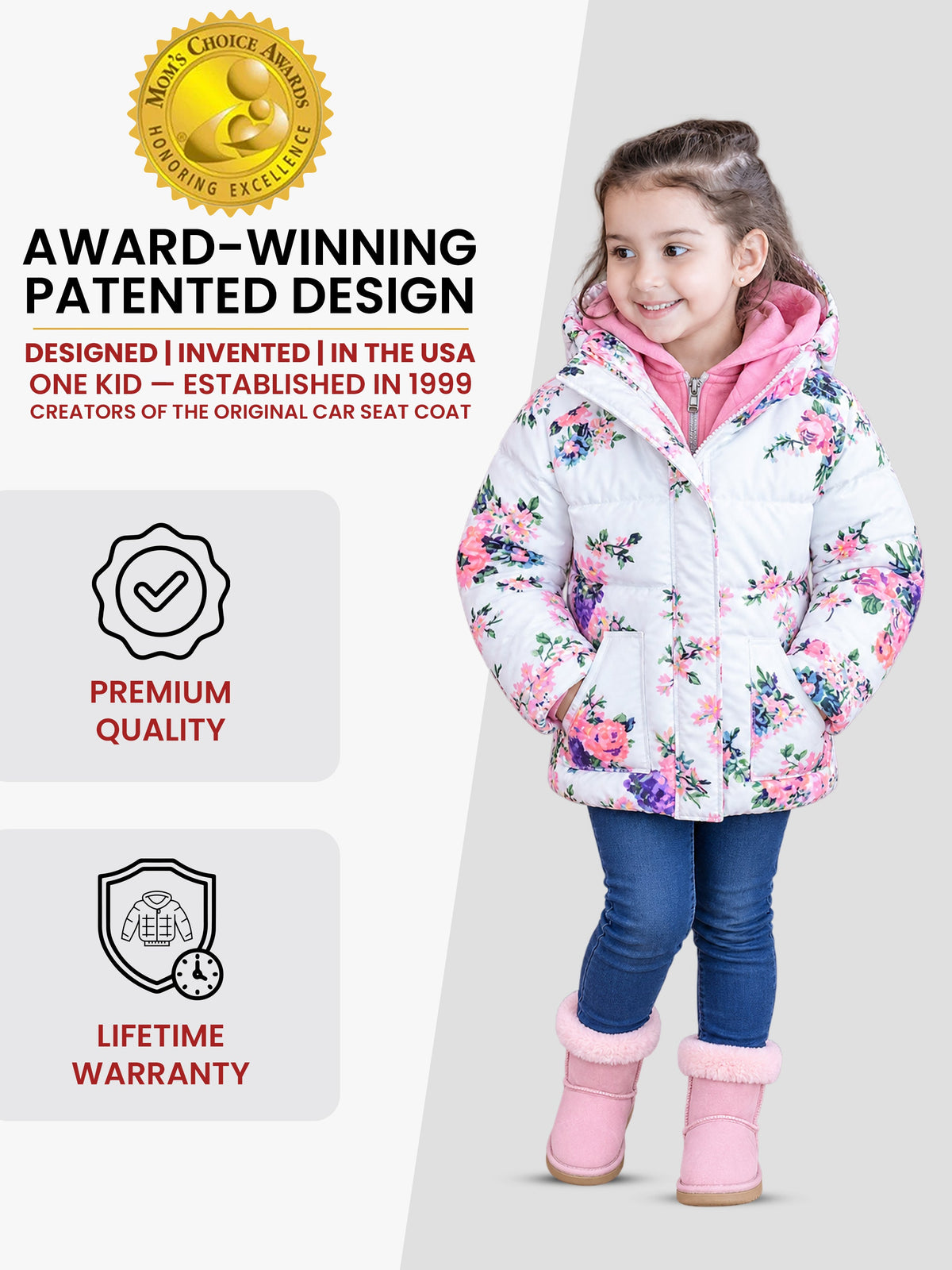 Car Seat Coat | The Road Coat Vegan - Floral Print