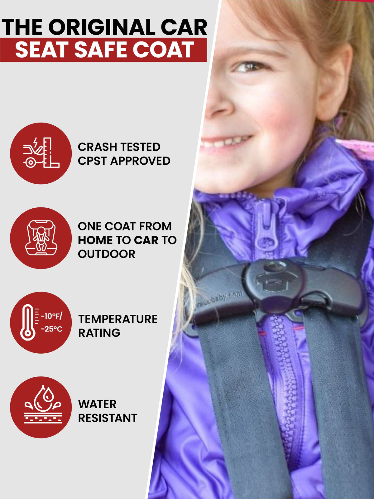Car Seat Coat | The Road Coat Vegan - Unicorn Print