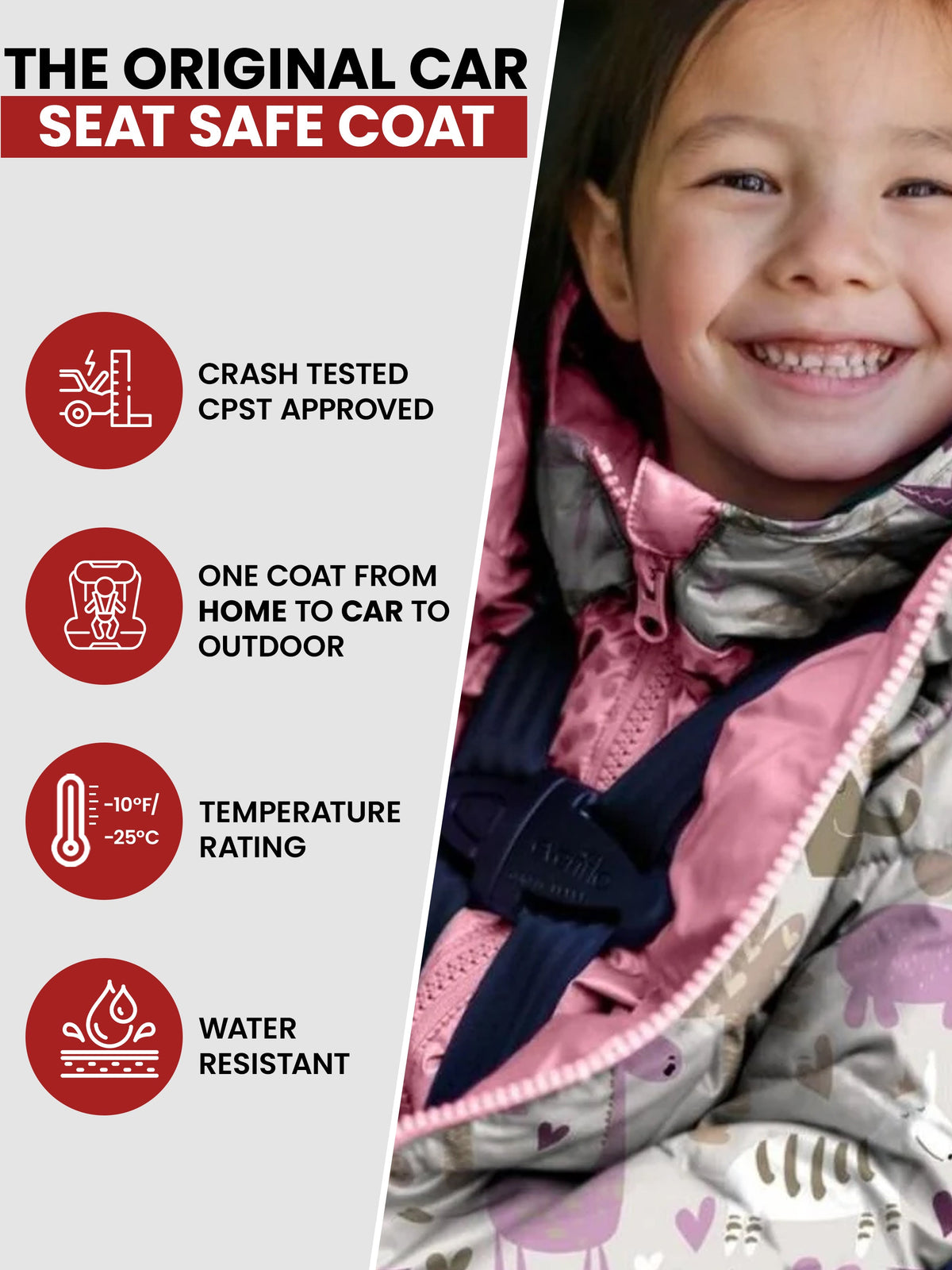 Car Seat Coat | The Road Coat Vegan - Safari Print