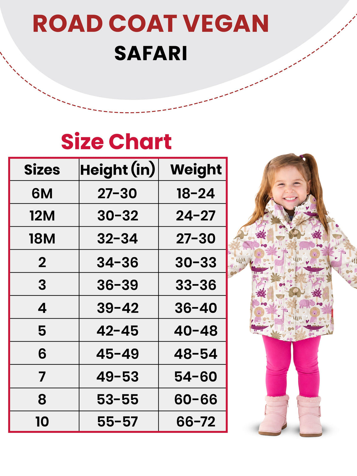 Car Seat Coat | The Road Coat Vegan - Safari Print