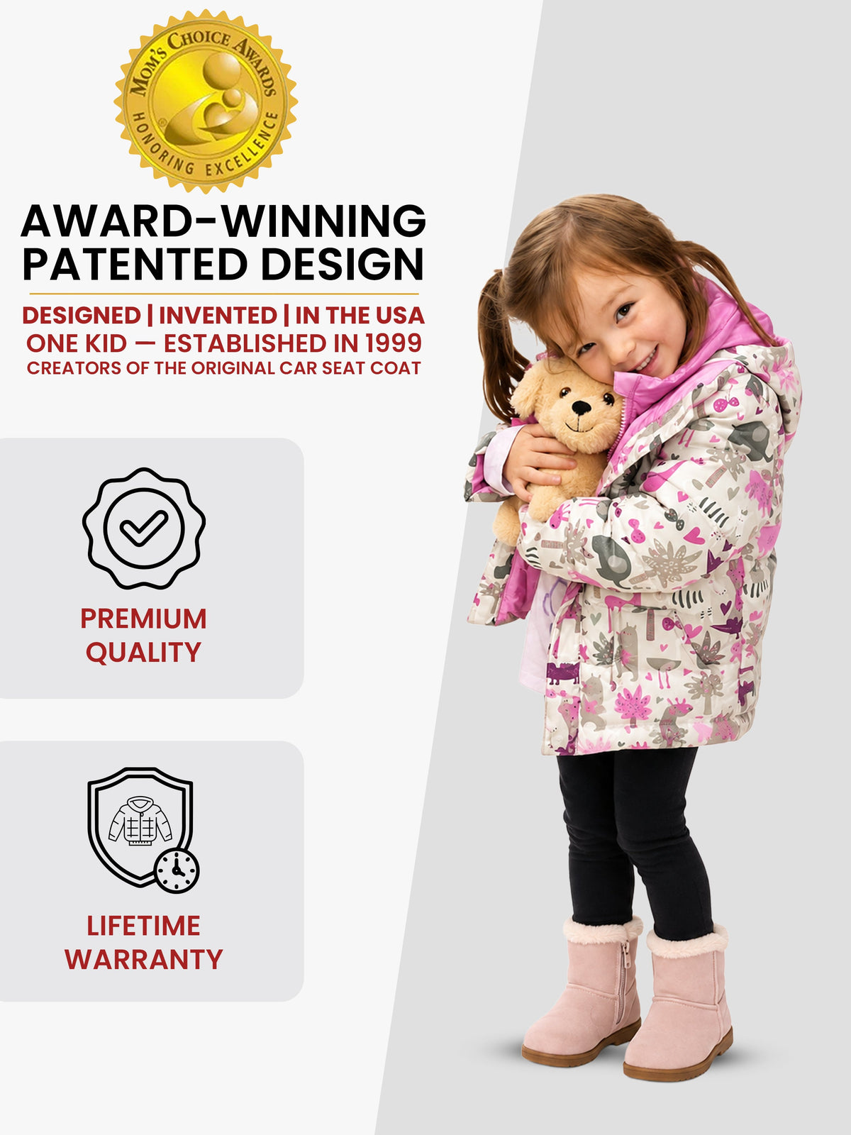 Car Seat Coat | The Road Coat Vegan - Safari Print