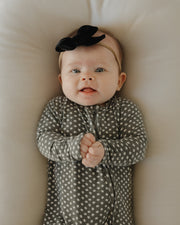 Bamboo Zip Pajamas | Green Flowers