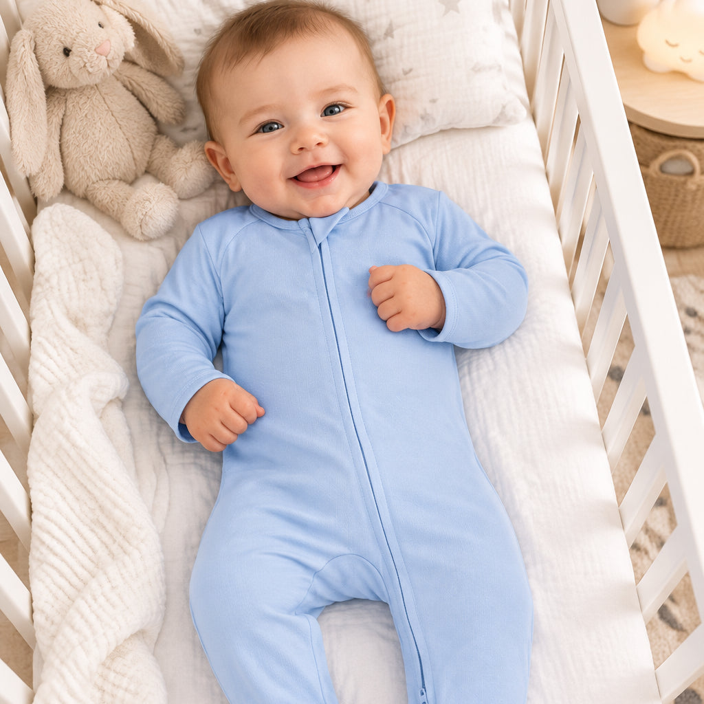 Zipper Footie - Dontes Blue