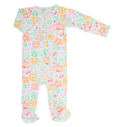 Zipper Footie - Fantasy Flower