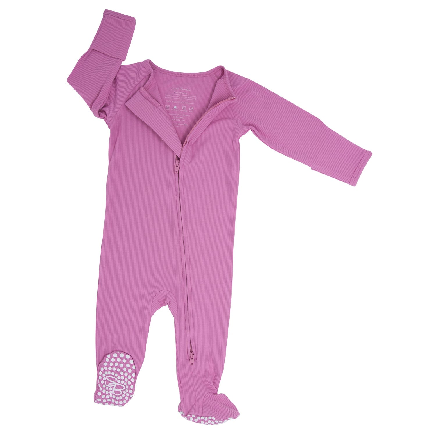 Zipper Footie - Cashmere Rose Ribbed