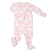 Zipper Footie - Swan Princess