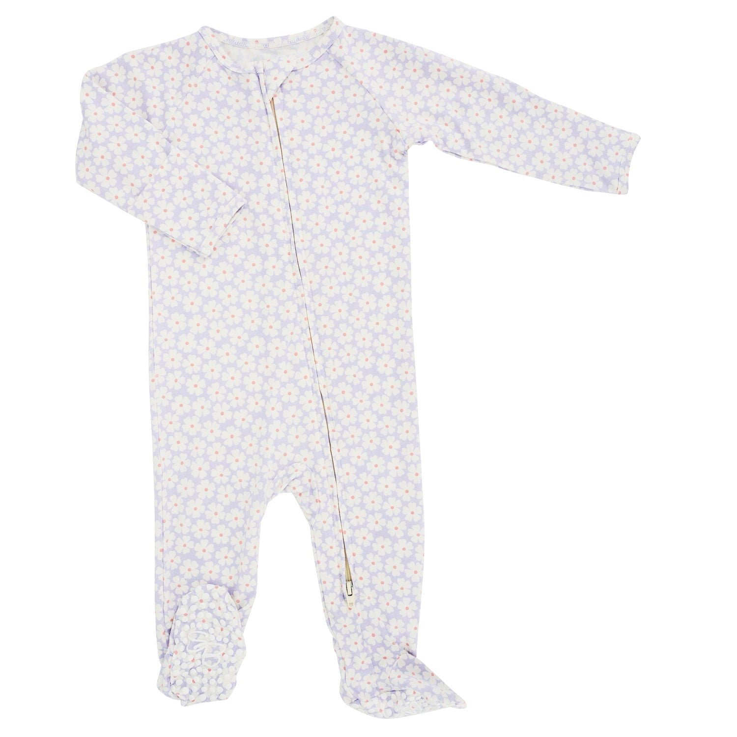 Zipper Footie - Periwinkle