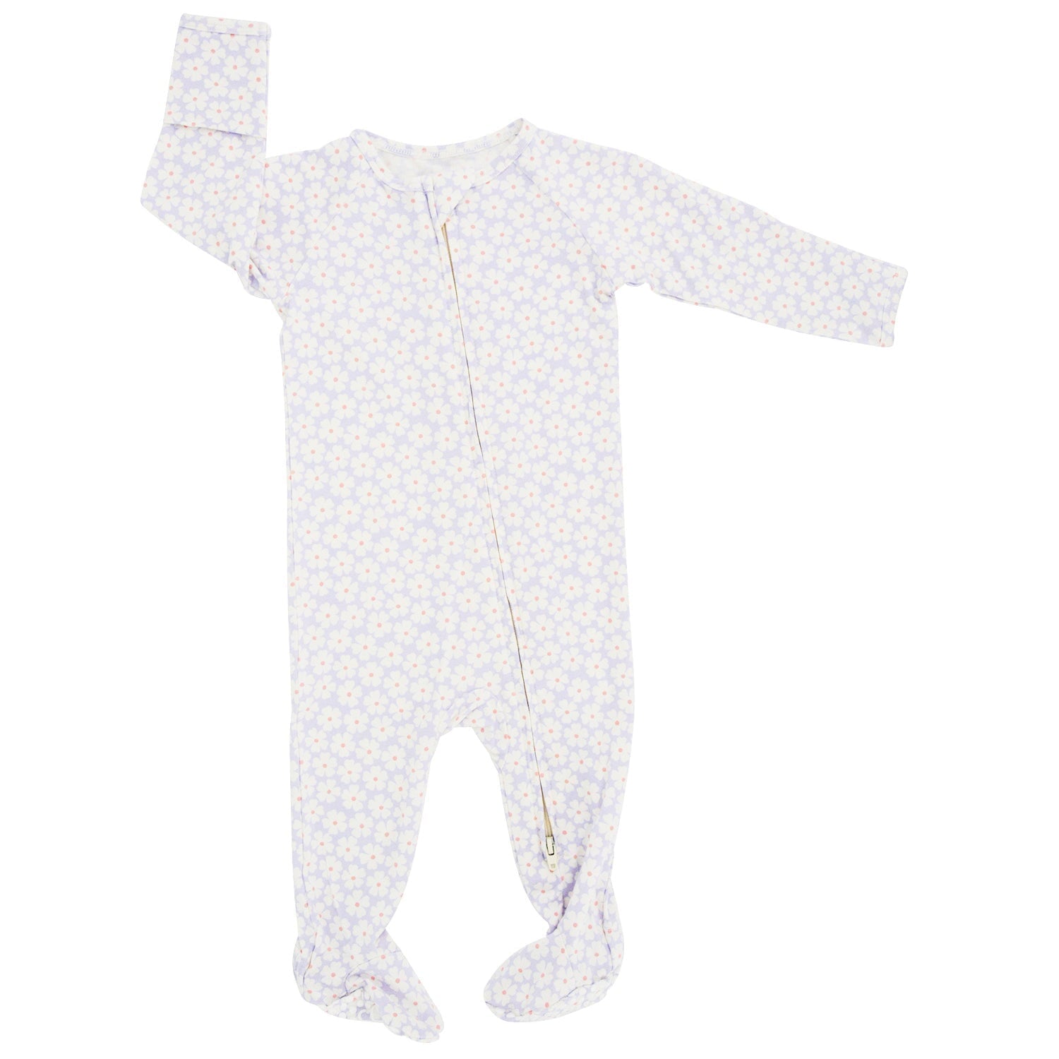 Zipper Footie - Periwinkle