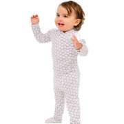 Zipper Footie - Periwinkle
