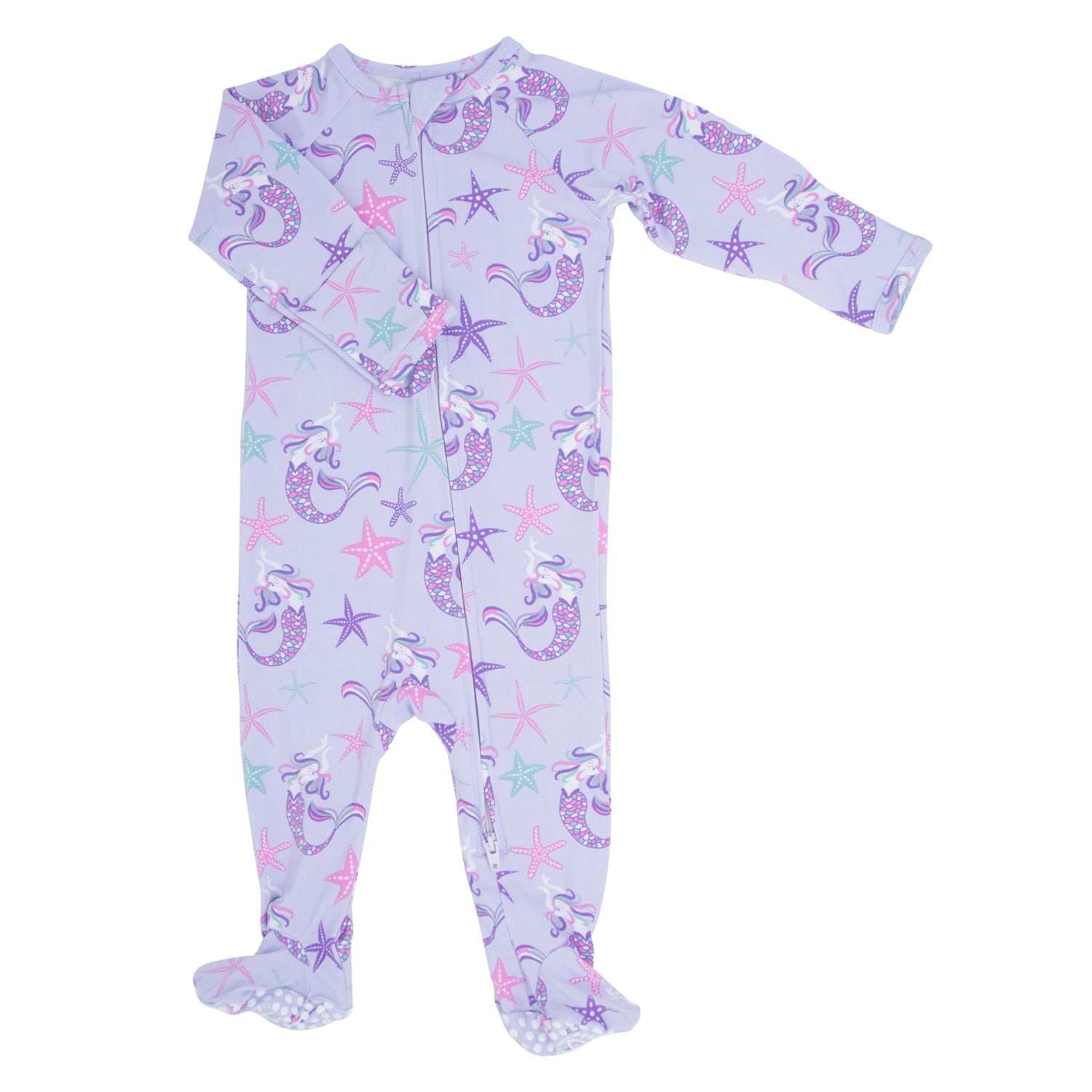 Zipper Footie - Mermaid Purple