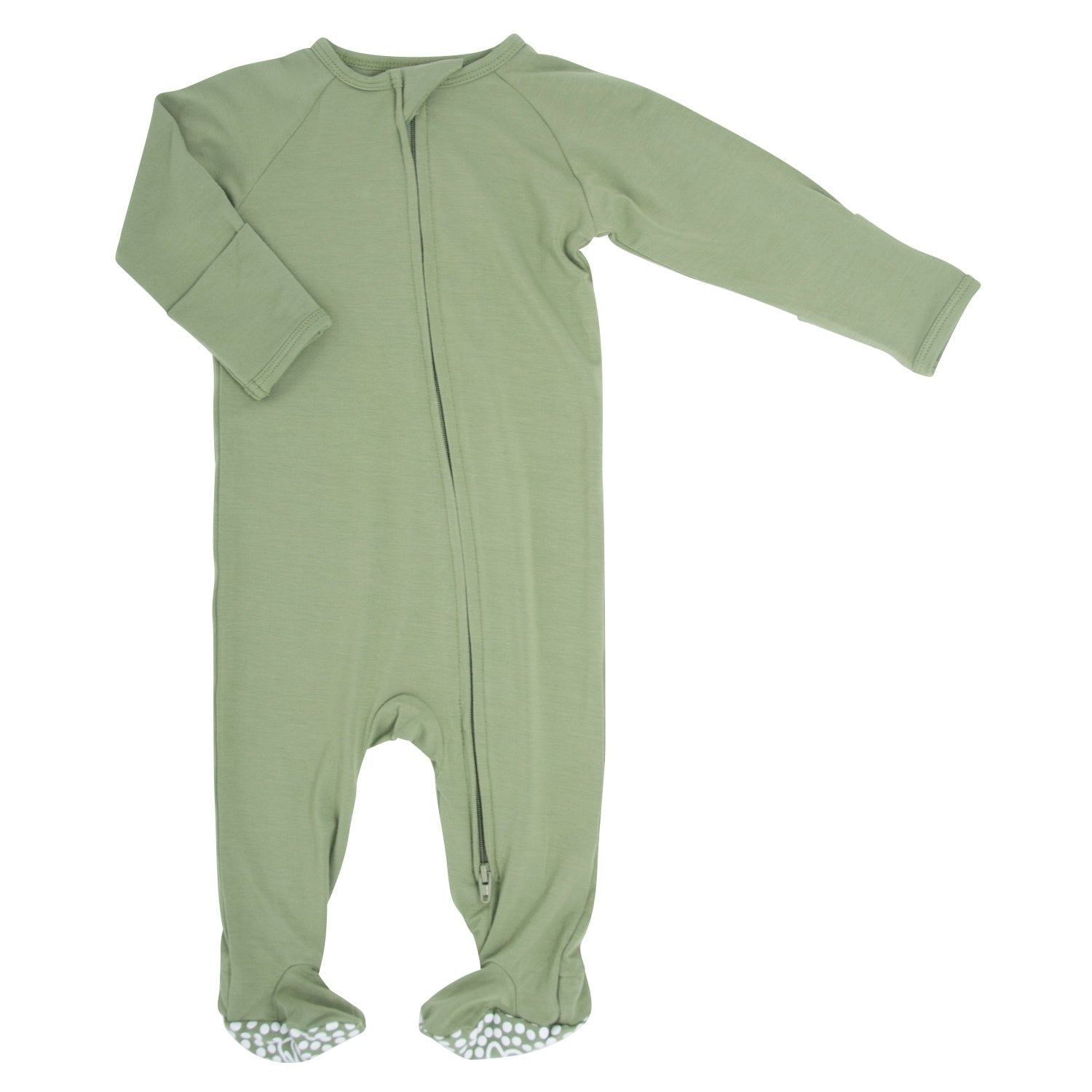 Zipper Footie - Army Green