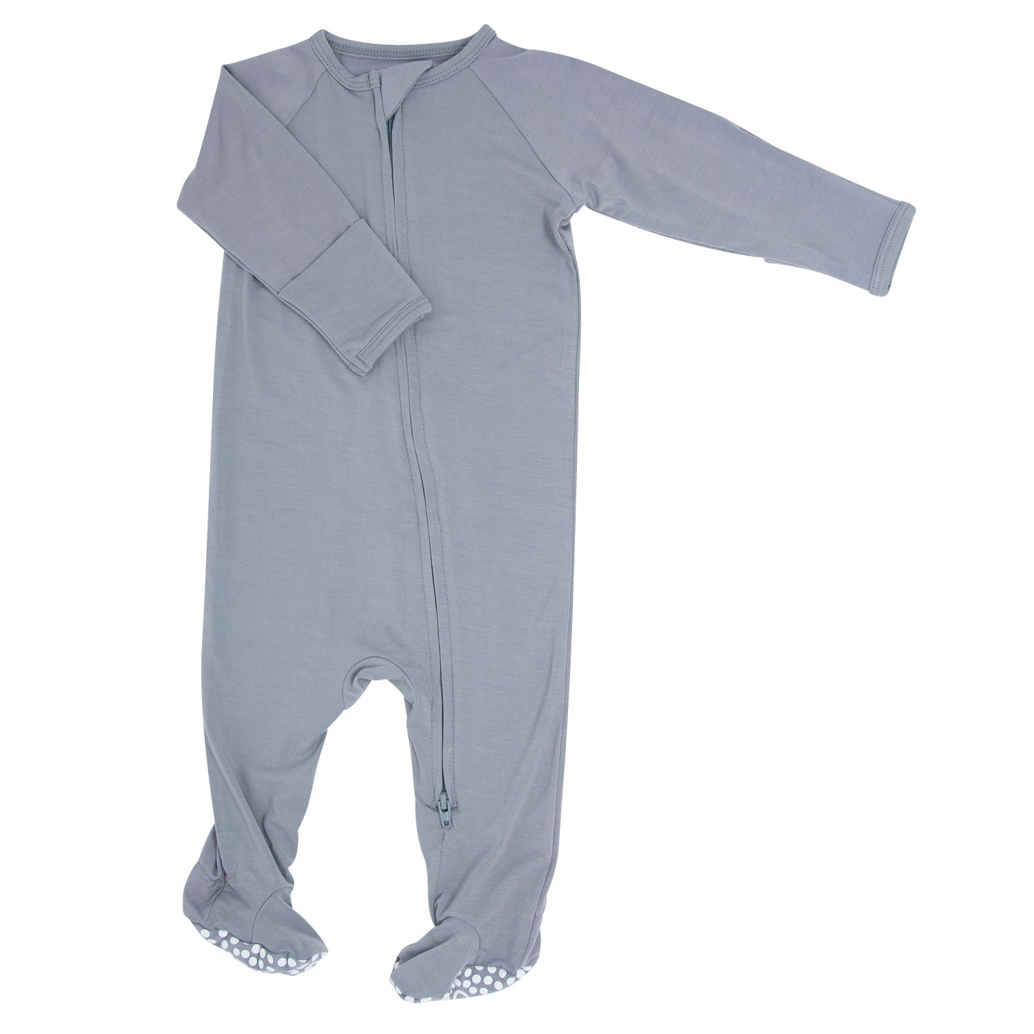 Zipper Footie - Steely Grey