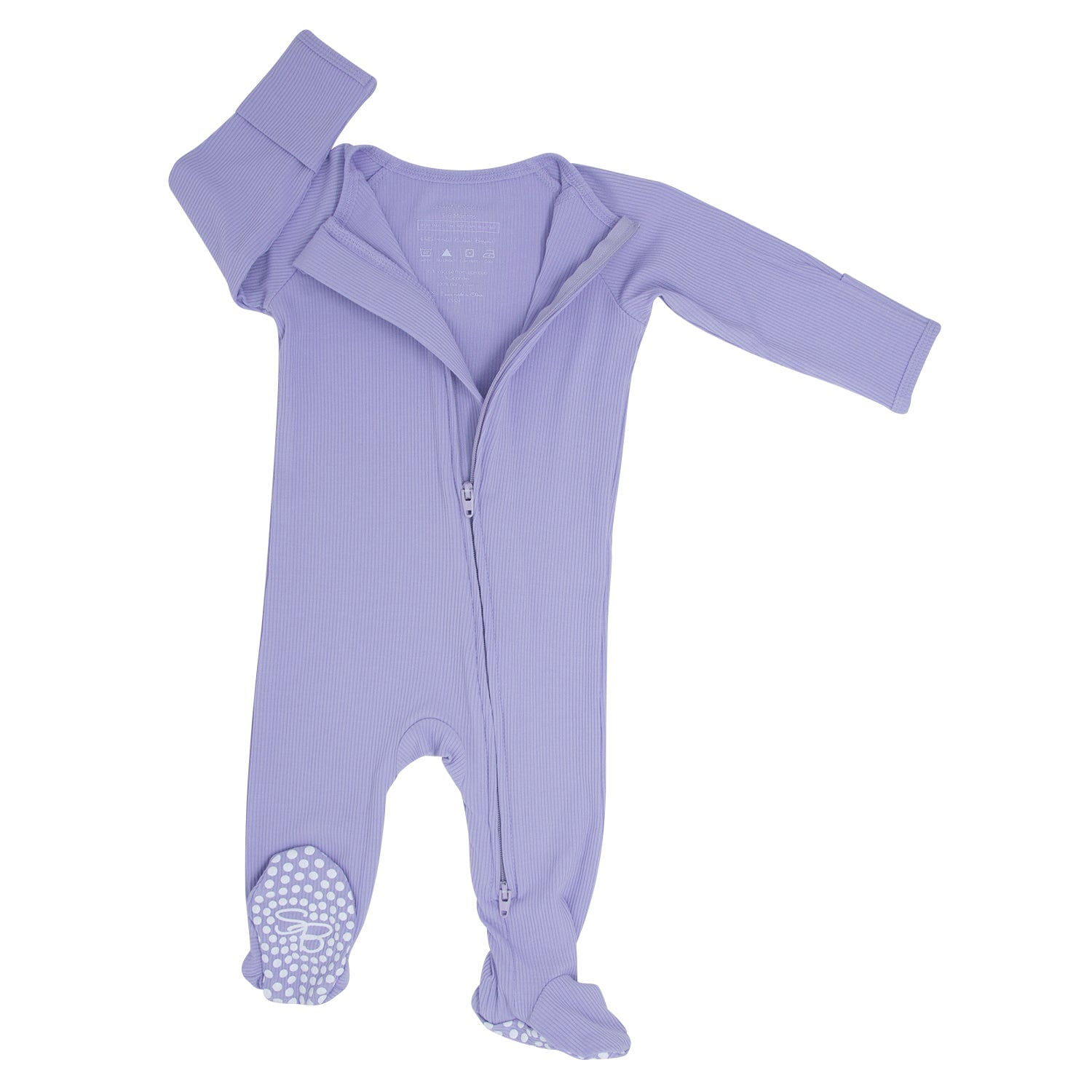 Zipper Footie - Orchid Petal Ribbed