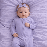 Zipper Footie - Orchid Petal Ribbed