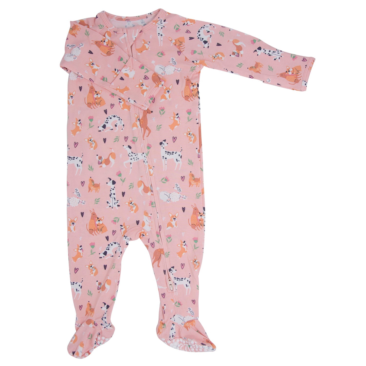 Dalmatian Poodle Puppy Zipper Footie