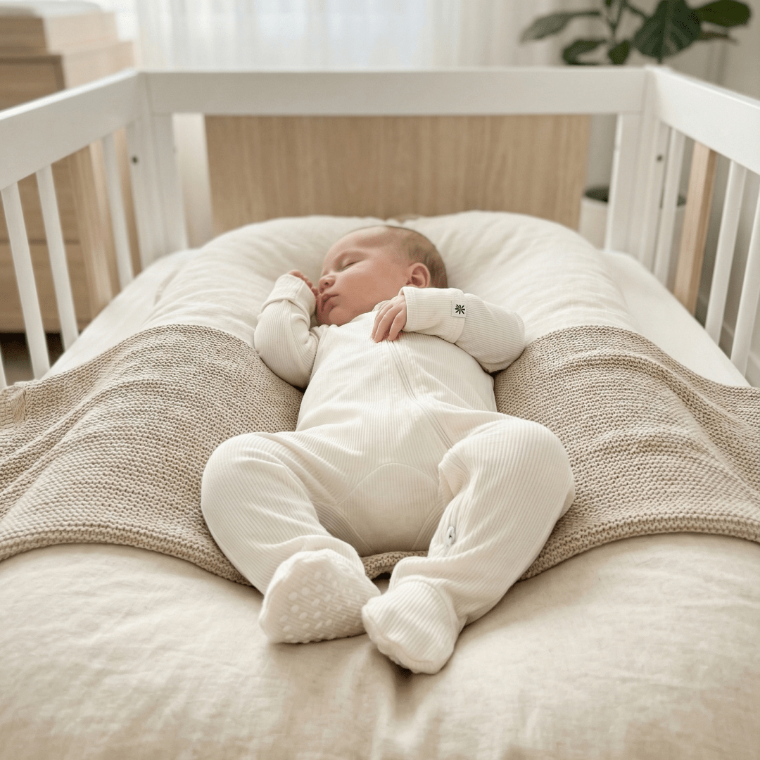 Zipper Footie - Pure White Ribbed