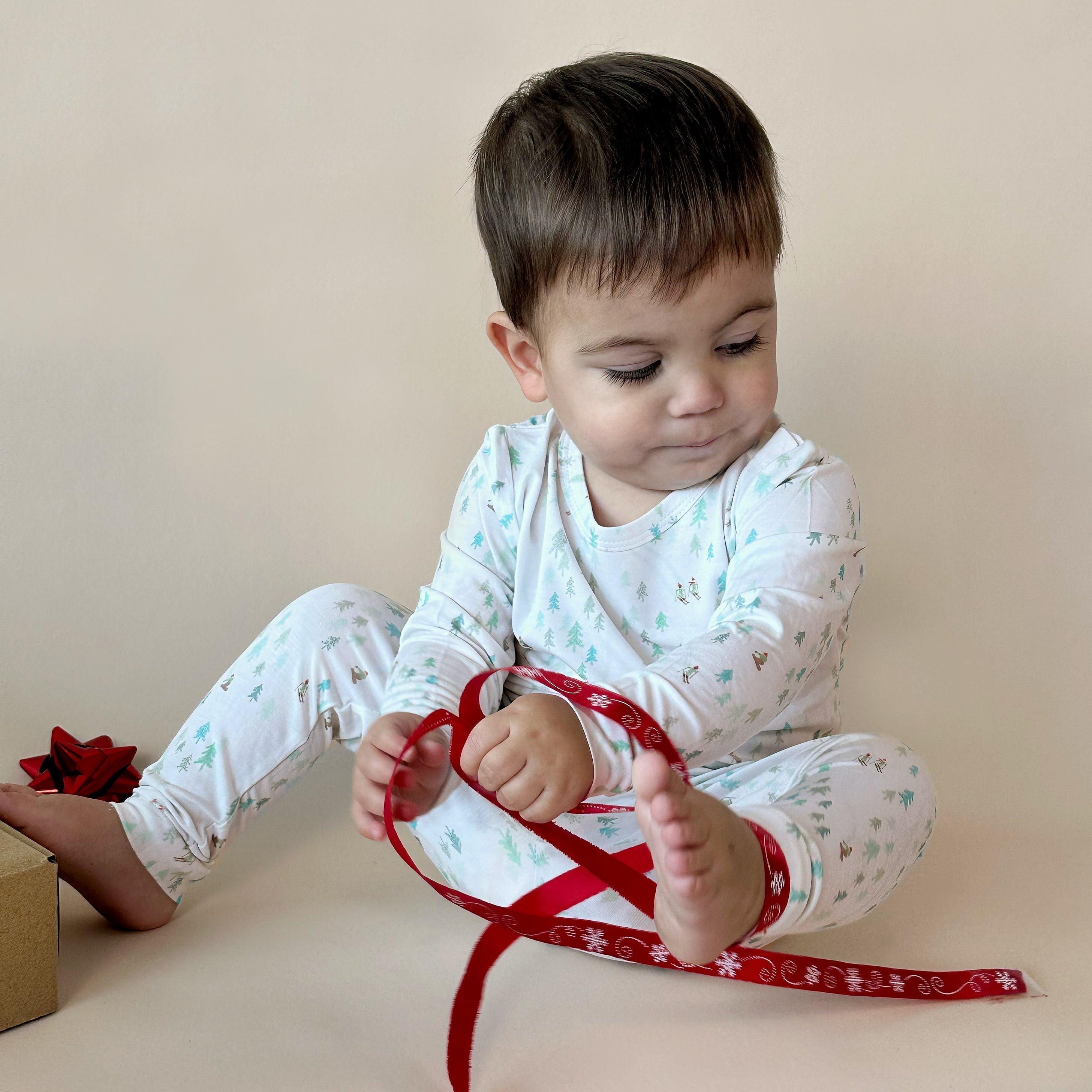 Zippered Footie In Bunny Slopes