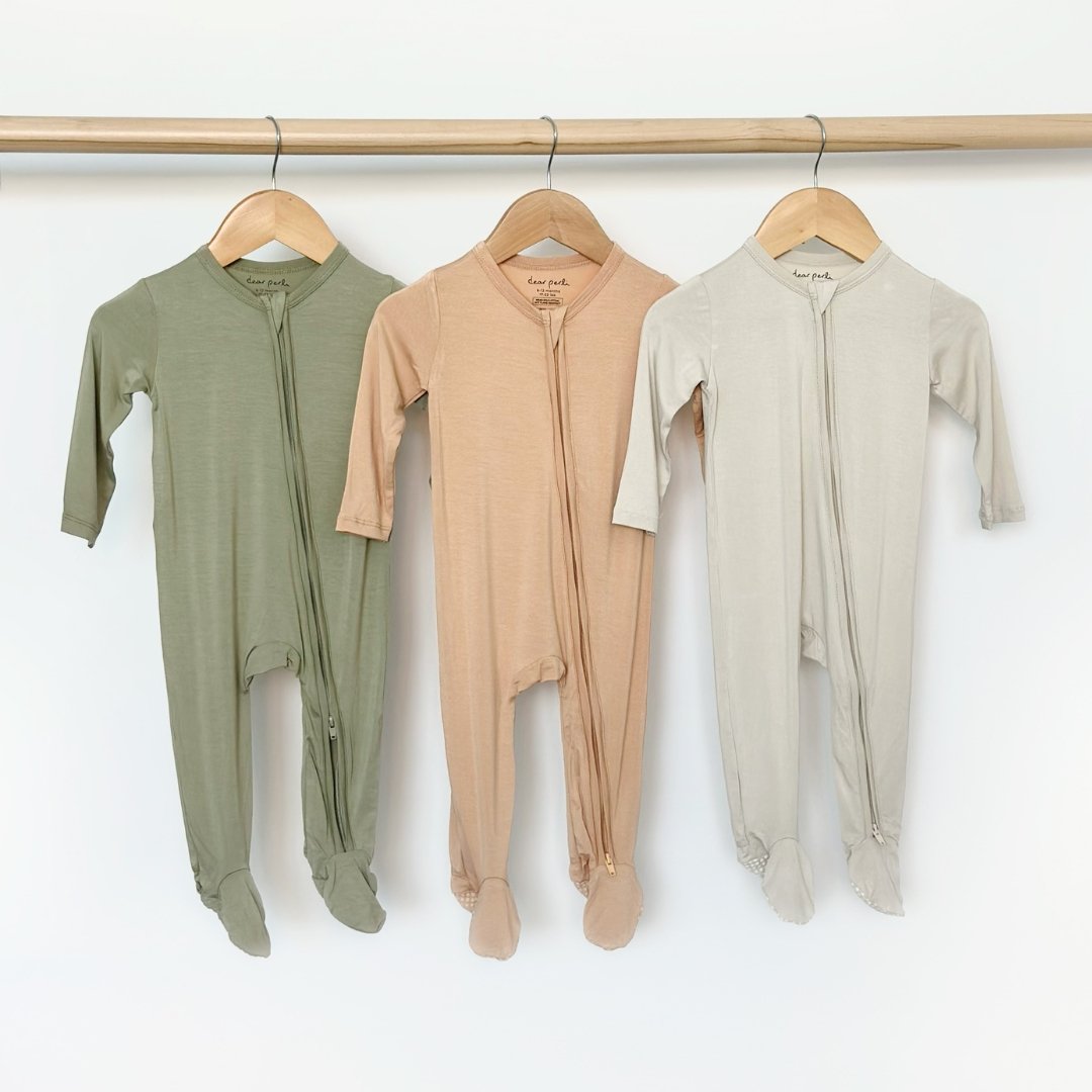 Zippered Footie In Apricot