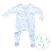 Zippered Footie In Bunny Slopes