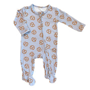 Zippered Footie In Pretzel Twists